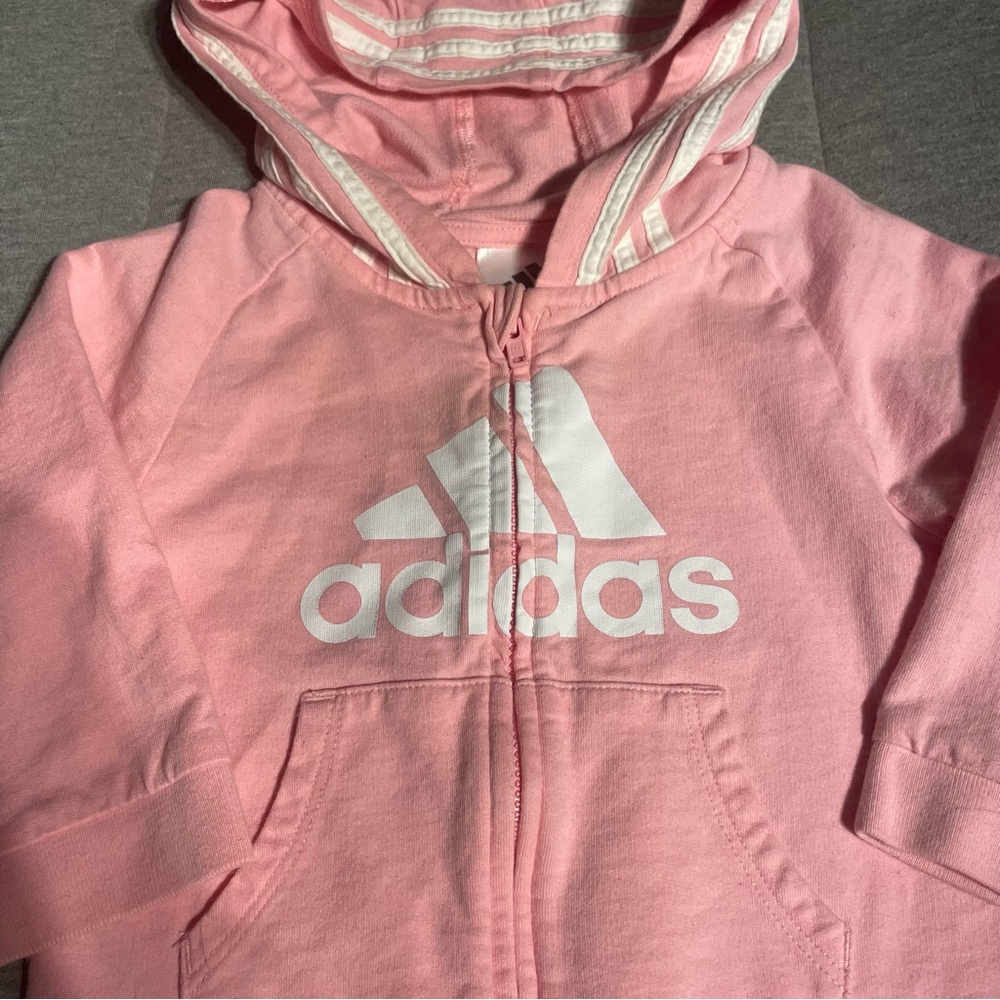 Adidas Light Pink Kids Footie One Piece - Picture 2 of 5